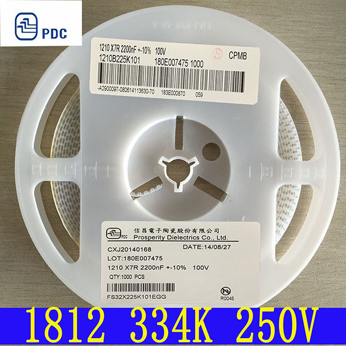 ѹƬմɵ 1812 334K/330nF 250V